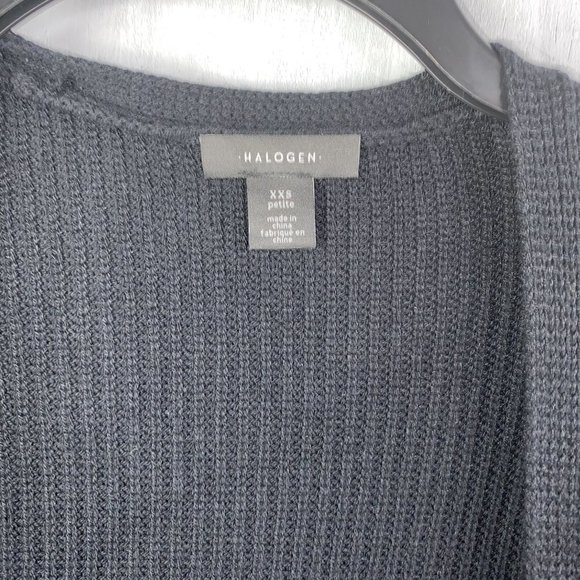 Halogen Black Long Ribbed Cardigan - Picture 3 of 4